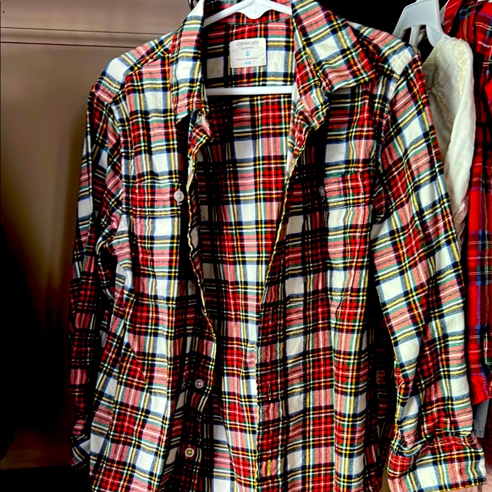 Crewcuts Red and Blue Casual Button Down Shirt
